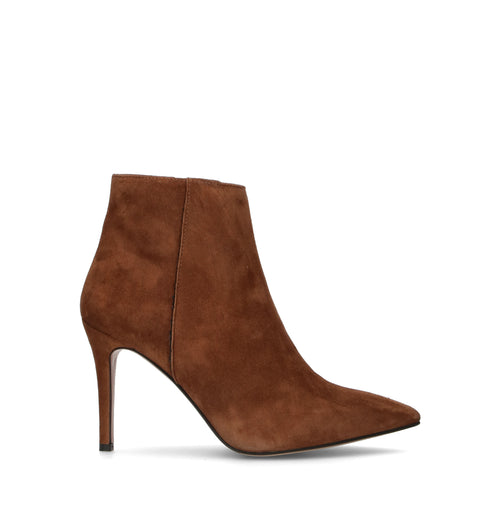 REBECCA VAN DIK Tronchetto donna marrone in suede