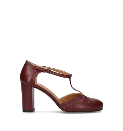 REBECCA VAN DIK Décolleté donna bordeaux in pelle