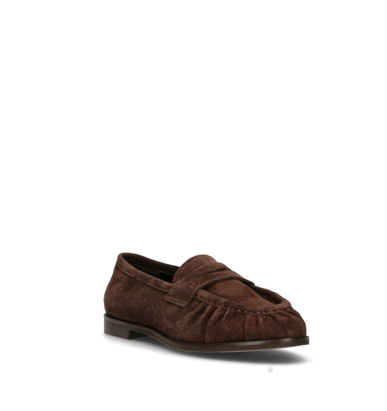 REBECCA VAN DIK Mocassino donna testa di moro in suede