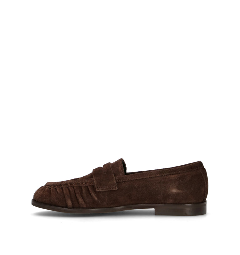 REBECCA VAN DIK Mocassino donna testa di moro in suede