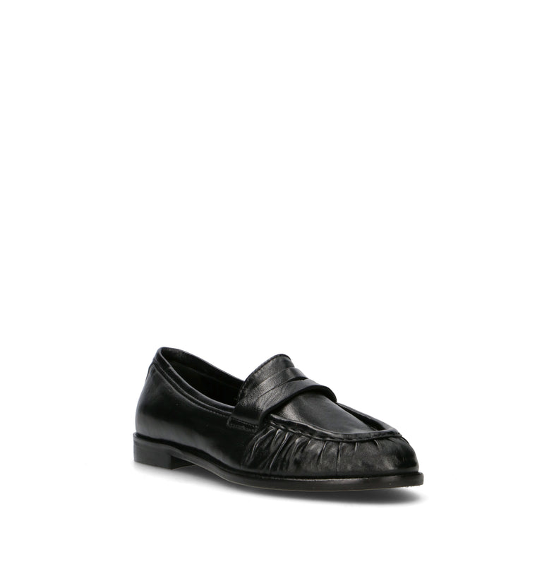 REBECCA VAN DIK Mocassino donna nero in pelle