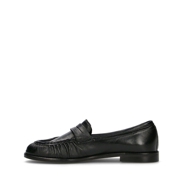 REBECCA VAN DIK Mocassino donna nero in pelle