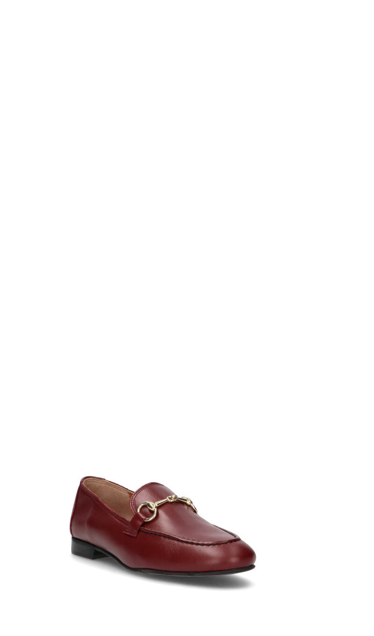 REBECCA VAN DIK Mocassino donna bordeaux in pelle