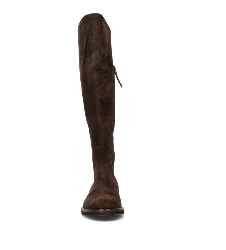 REBECCA VAN DIK Stivale donna testa di moro in suede