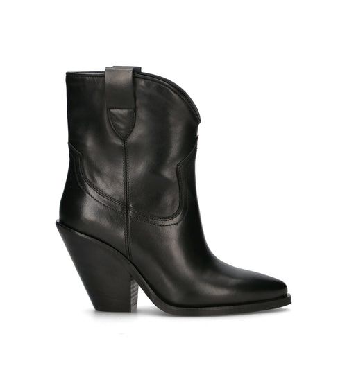 REBECCA VAN DIK Tronchetto donna nero in pelle