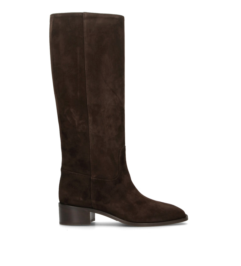REBECCA VAN DIK Stivale donna testa di moro in suede