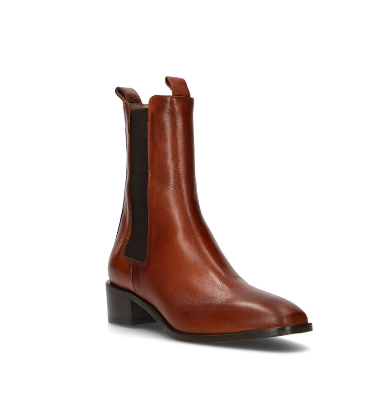 REBECCA VAN DIK Beatles donna marrone in pelle