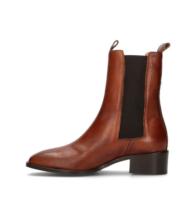 REBECCA VAN DIK Beatles donna marrone in pelle
