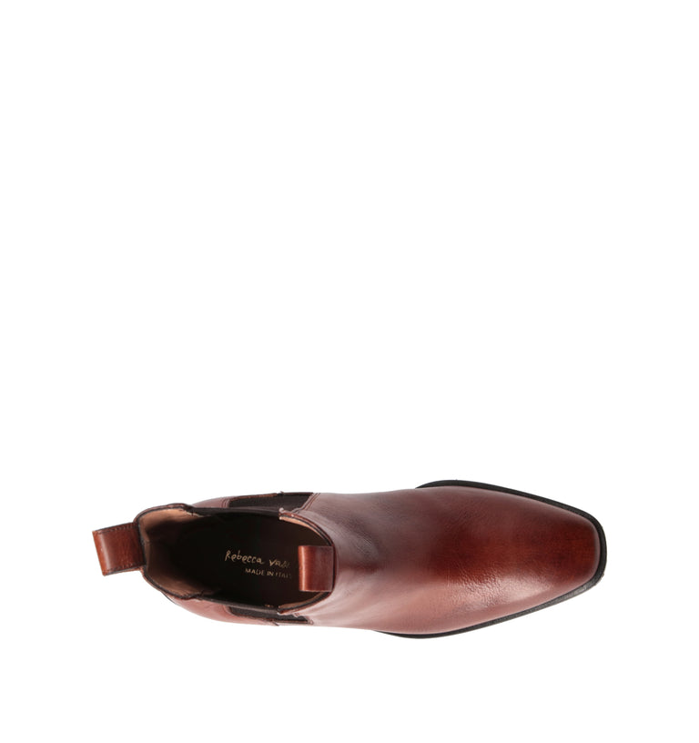 REBECCA VAN DIK Beatles donna marrone in pelle