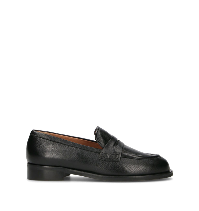 REBECCA VAN DIK Mocassino donna nero in pelle