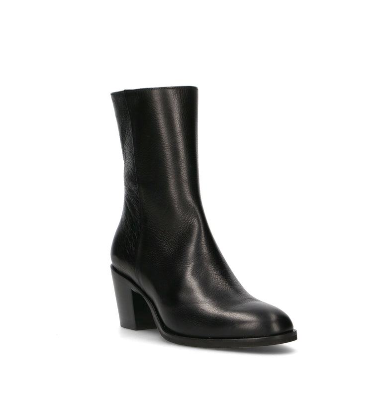 REBECCA VAN DIK Tronchetto donna nero in pelle