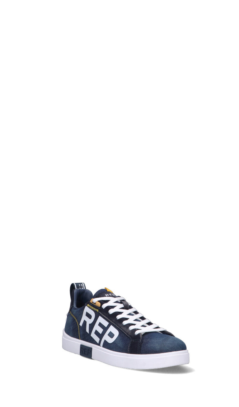 REPLAY Sneaker uomo blu in pelle