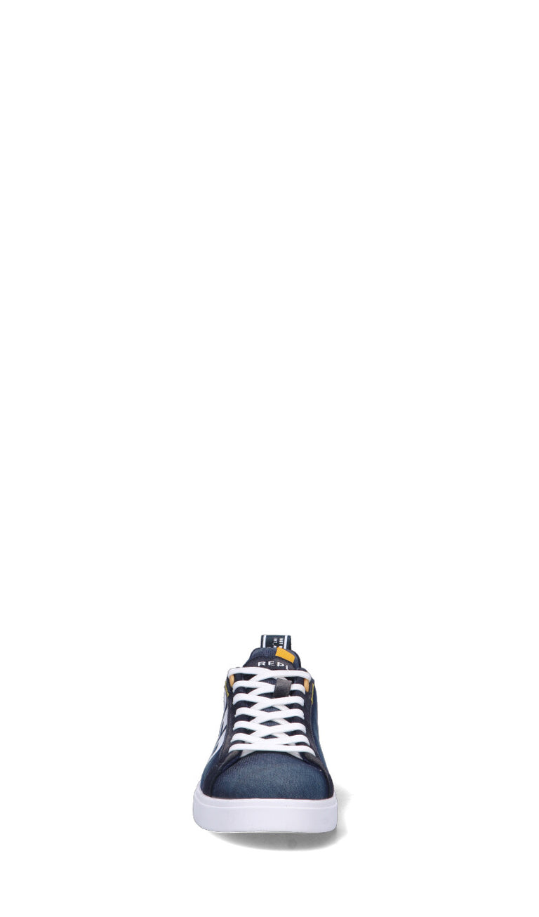 REPLAY Sneaker uomo blu in pelle
