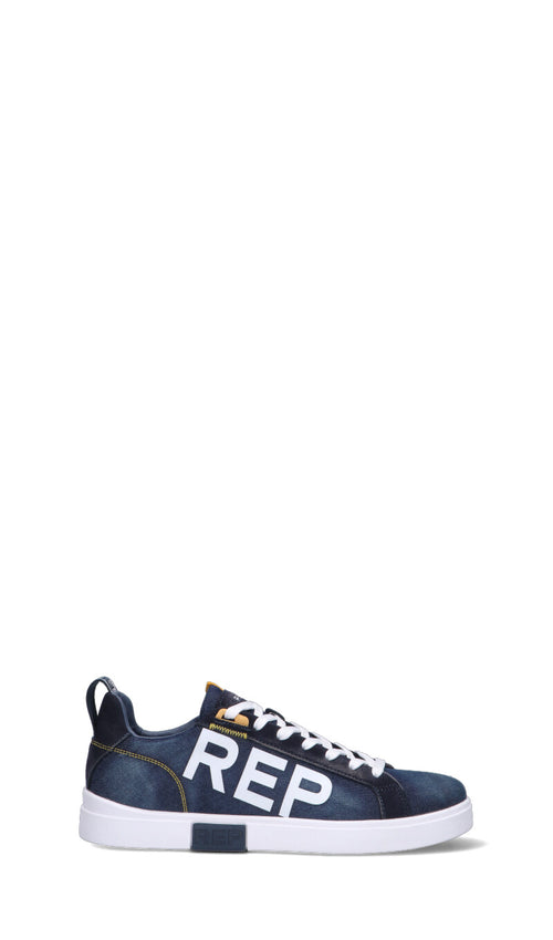 REPLAY Sneaker uomo blu in pelle