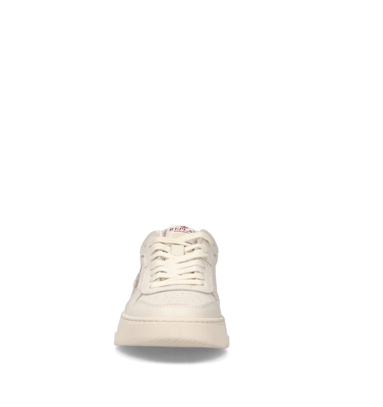 REPLAY Sneaker donna panna in pelle