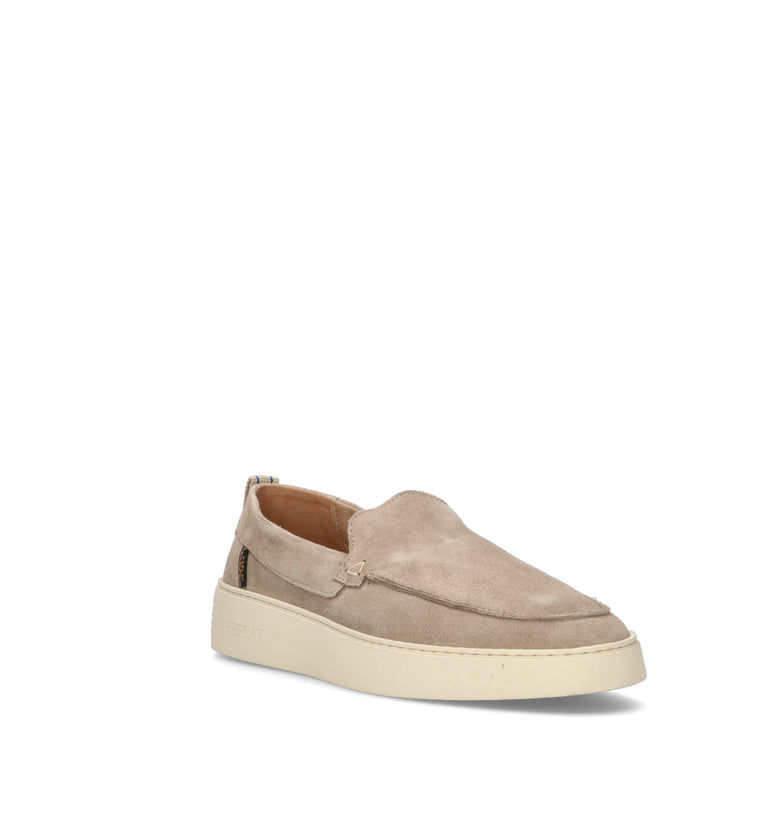 REPLAY Mocassino uomo beige in suede