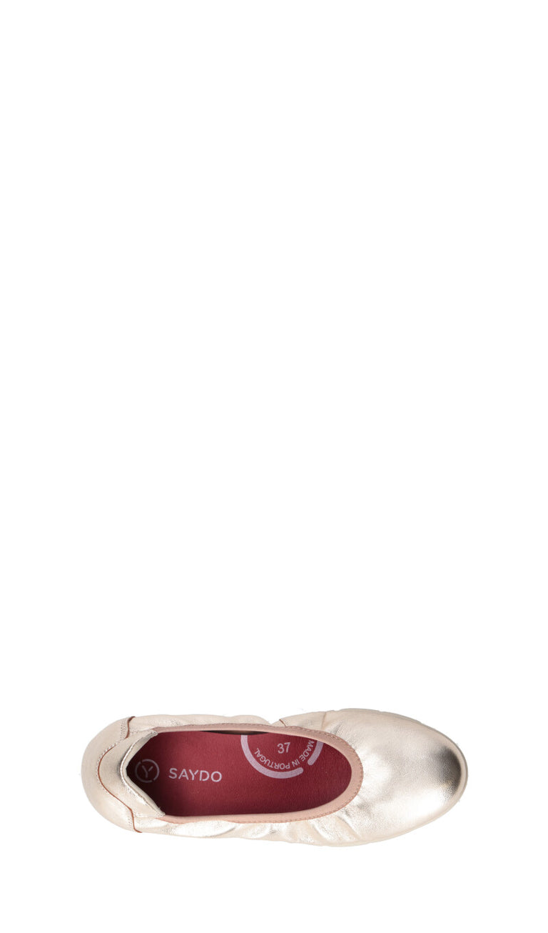 SAYDO Ballerina donna oro in pelle