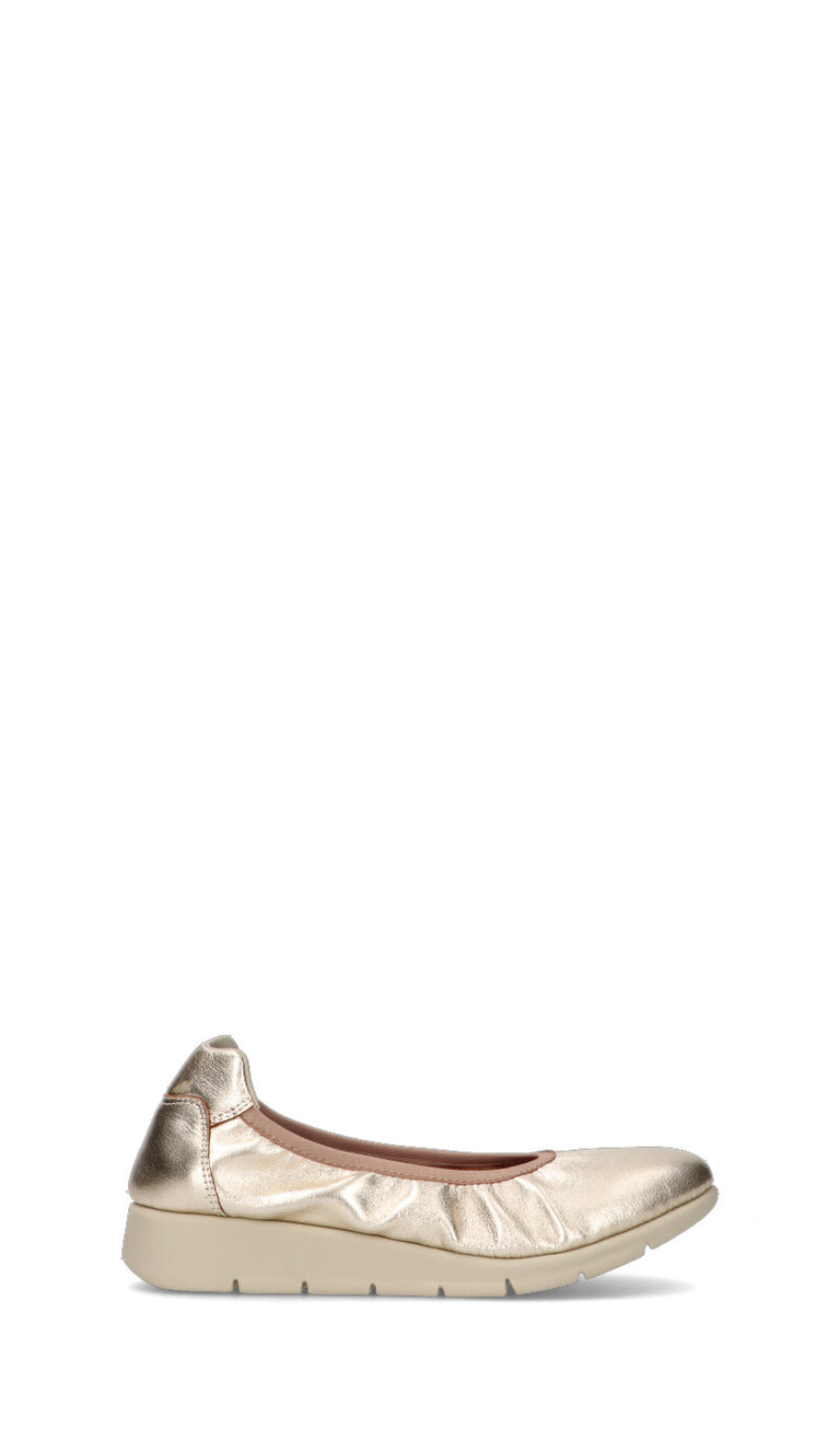 SAYDO Ballerina donna oro in pelle