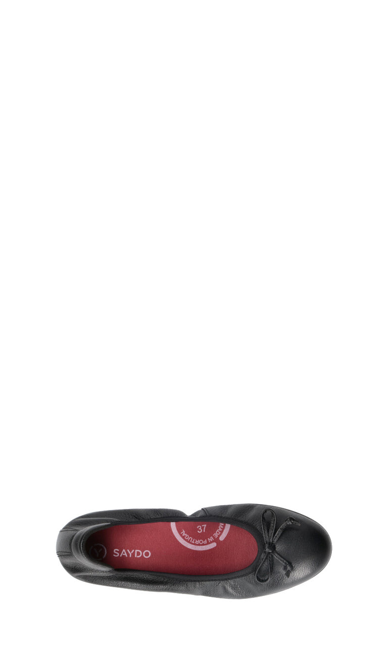 SAYDO Ballerina donna nera in pelle