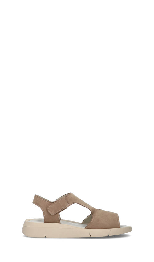 SAYDO Sandalo donna taupe in pelle