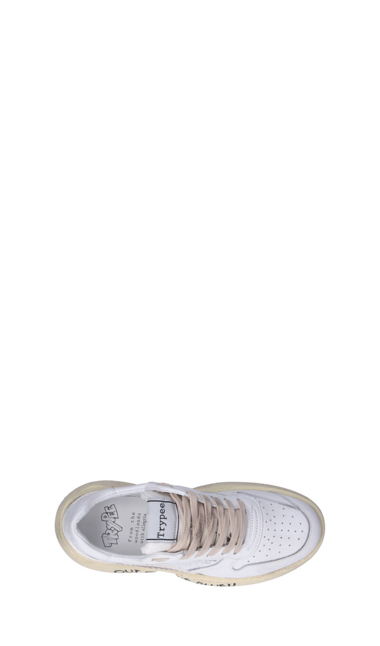 TRYPEE Sneaker donna bianca in pelle