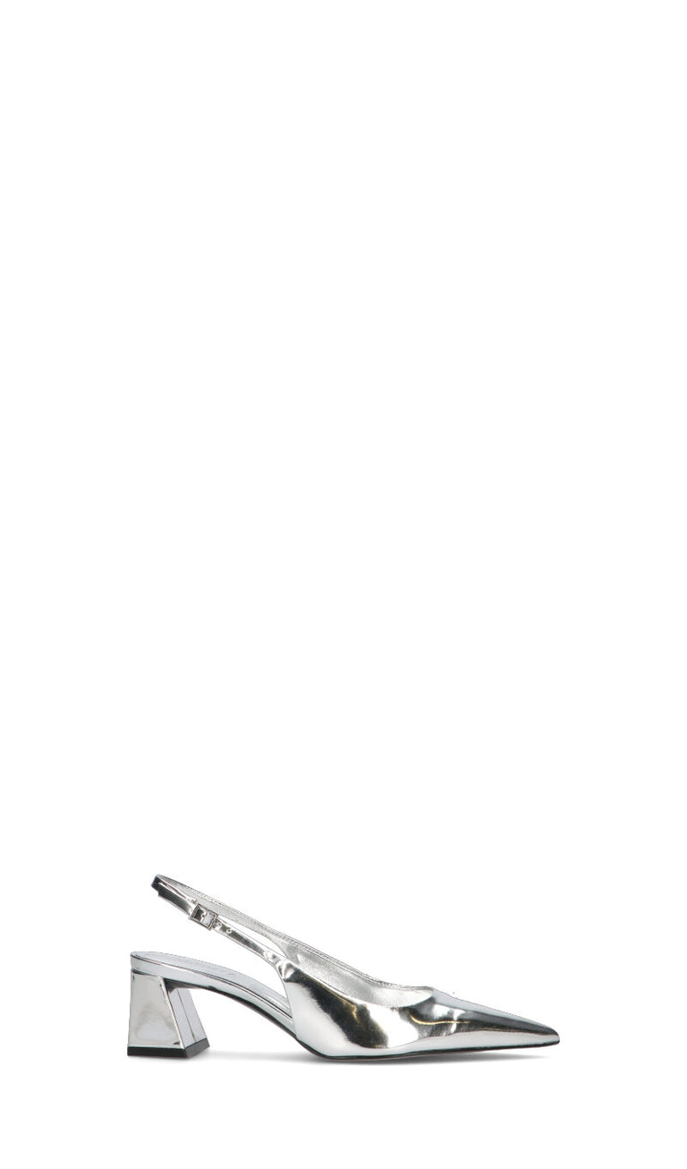 SCHUTZ Slingback donna argento in pelle