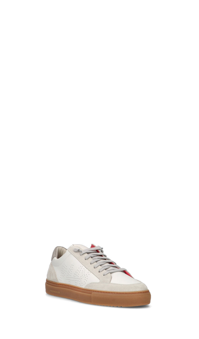P448 Sneaker uomo bianca/grigia in pelle