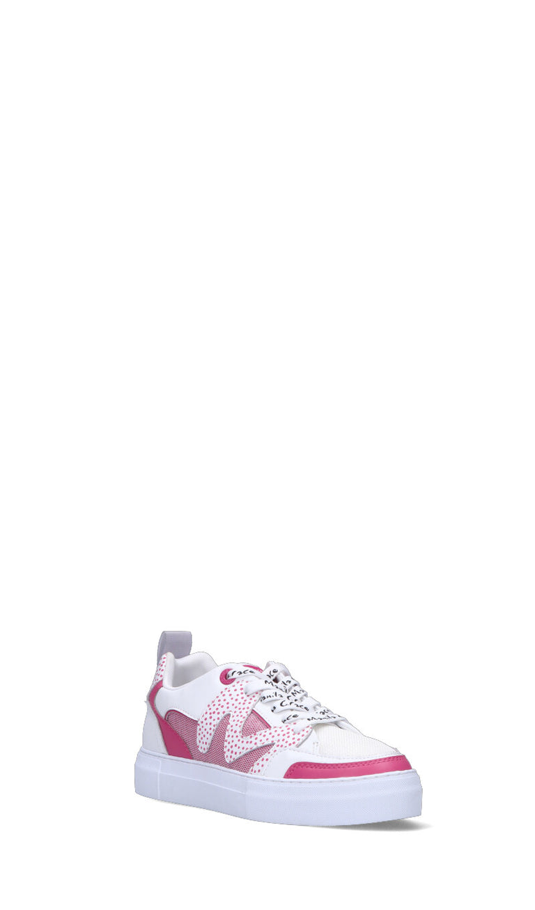 MANILA GRACE Sneaker donna bianca/rosa in pelle