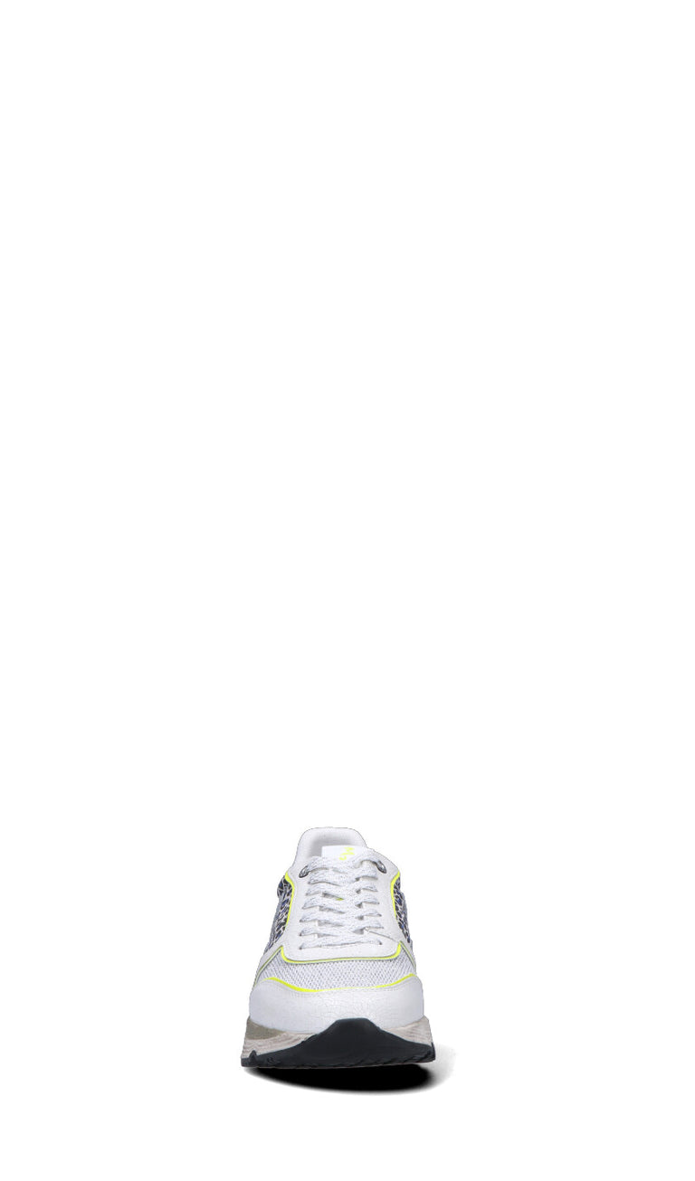 MANILA GRACE Sneaker donna bianca/rosa/argento in pelle