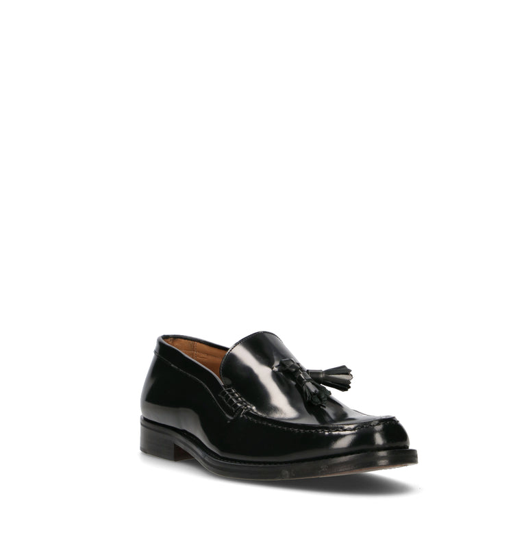 SAXONE Mocassino uomo nero in pelle