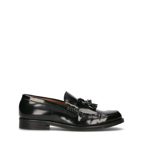 SAXONE Mocassino uomo nero in pelle