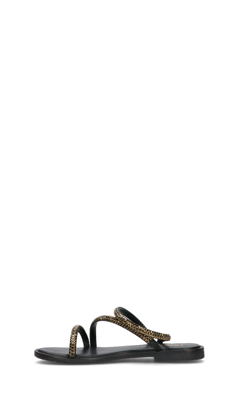 FRICKY Sandalo donna nero in pelle