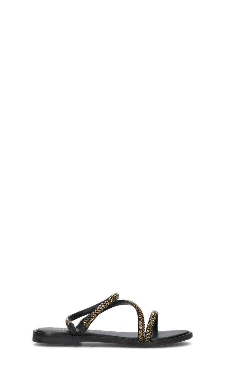 FRICKY Sandalo donna nero in pelle