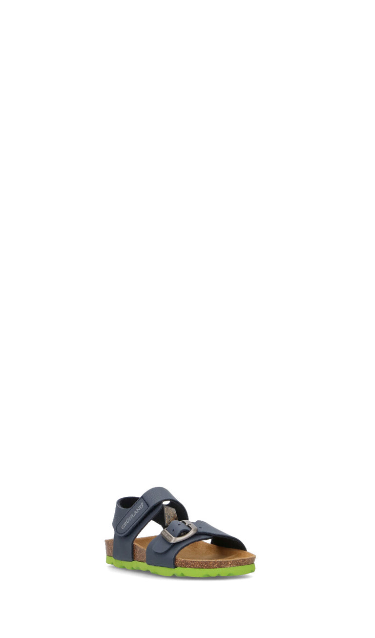 GRUNLAND Sandalo bambina blu/lime