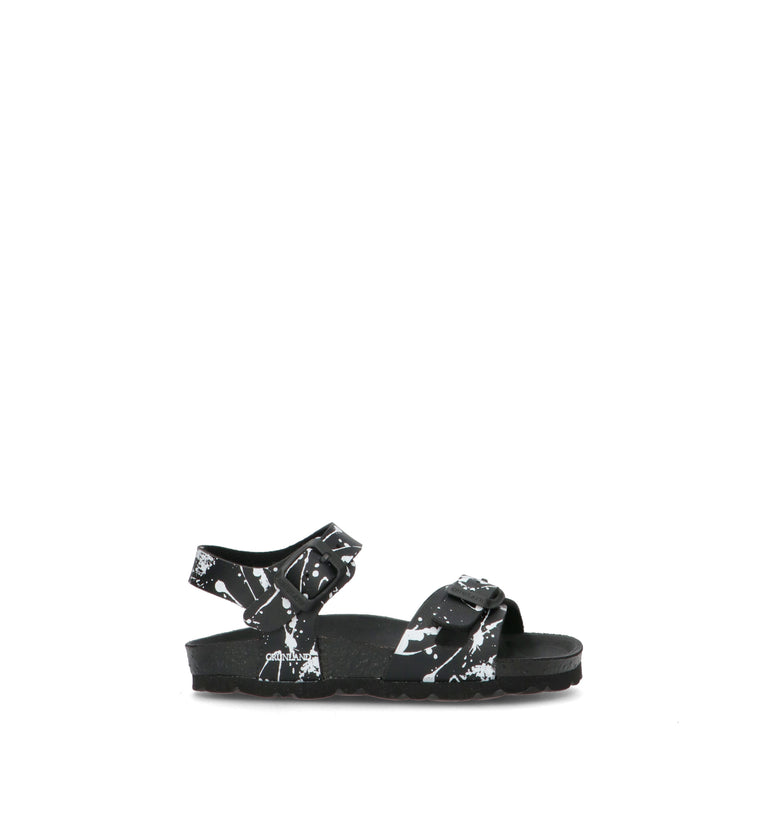 GRUNLAND Sandalo bimba nero
