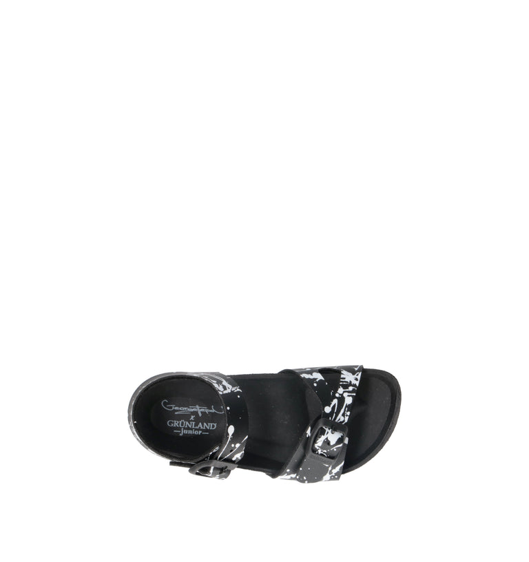 GRUNLAND Sandalo bimba nero