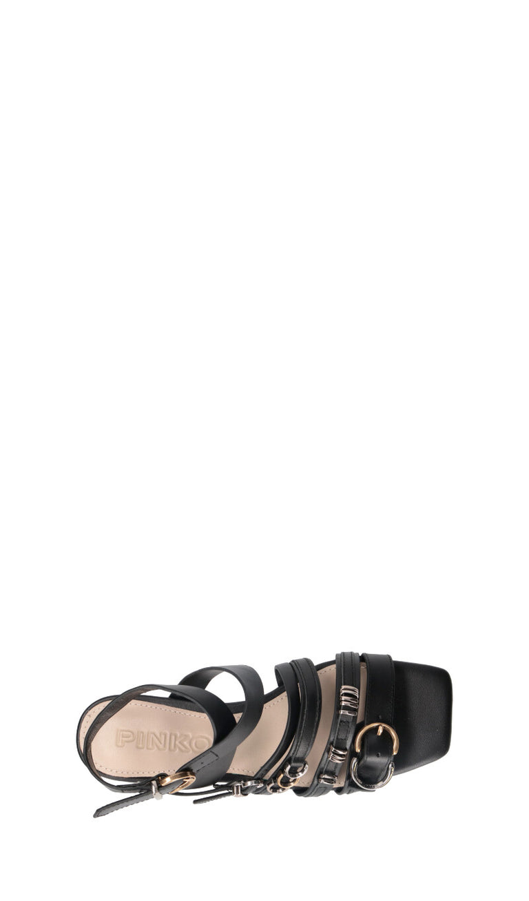 PINKO Sandalo donna nero in pelle