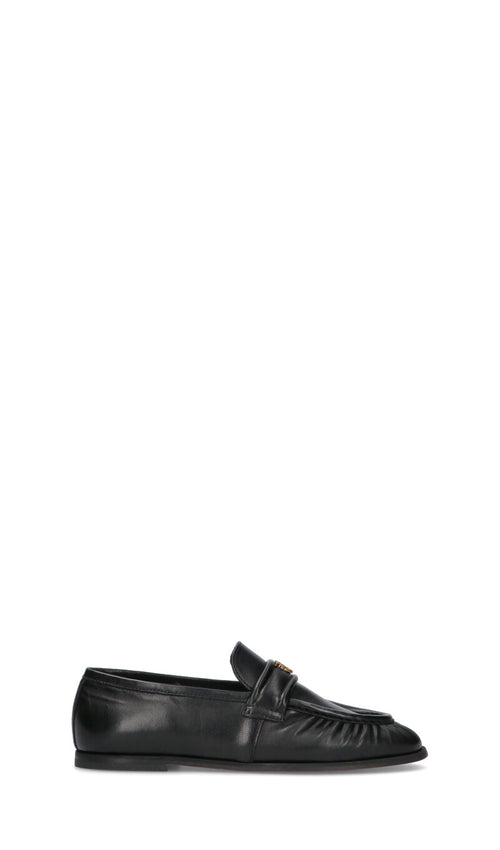 PINKO Mocassino donna nero in pelle
