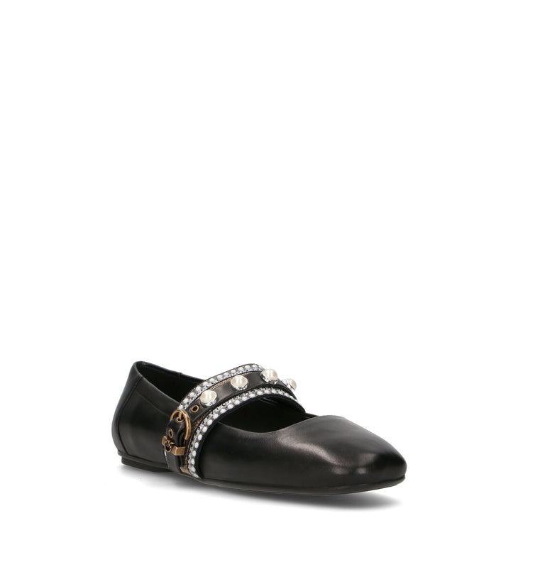 PINKO Ballerina donna nera in pelle