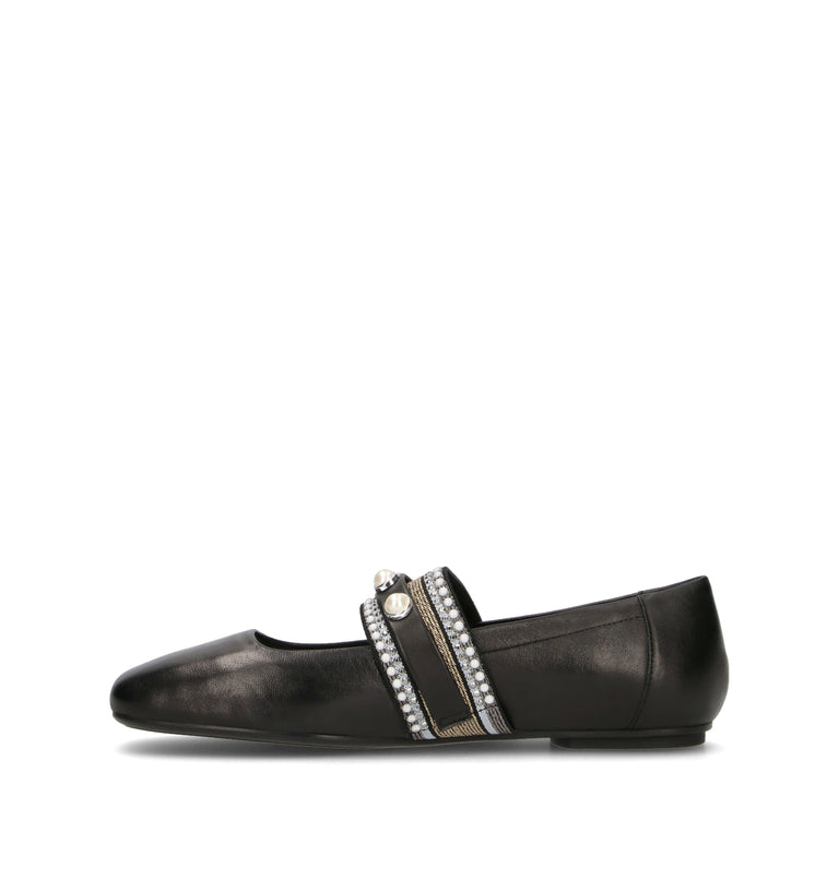 PINKO Ballerina donna nera in pelle