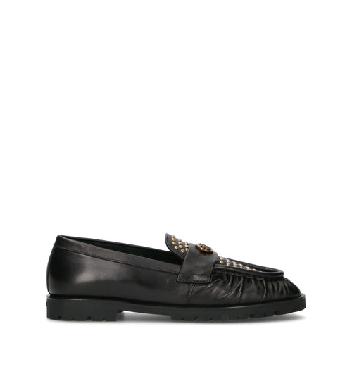 PINKO Mocassino donna nero in pelle