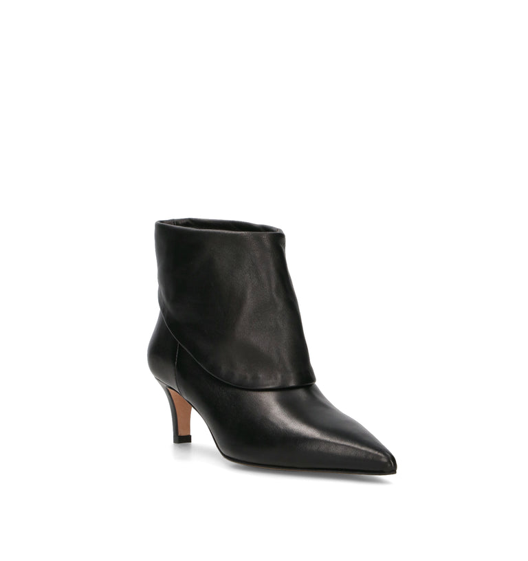 THE SELLER Tronchetto donna nero in pelle