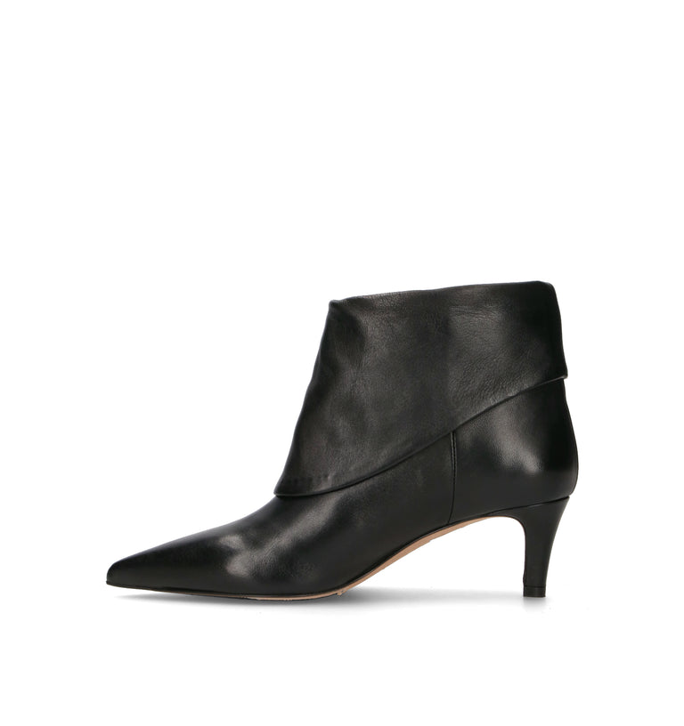THE SELLER Tronchetto donna nero in pelle