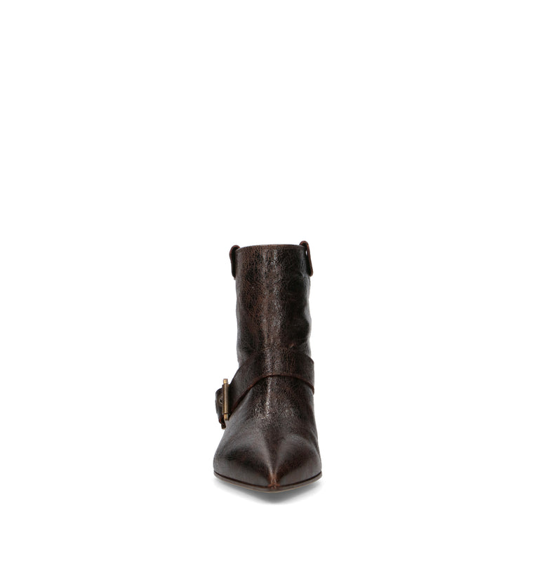THE SELLER Tronchetto donna marrone in pelle