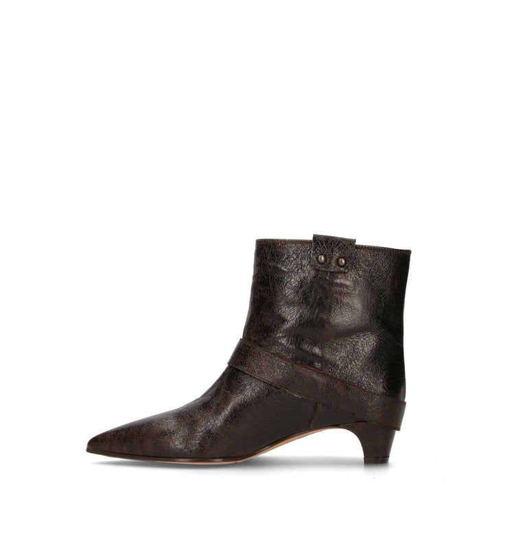 THE SELLER Tronchetto donna marrone in pelle