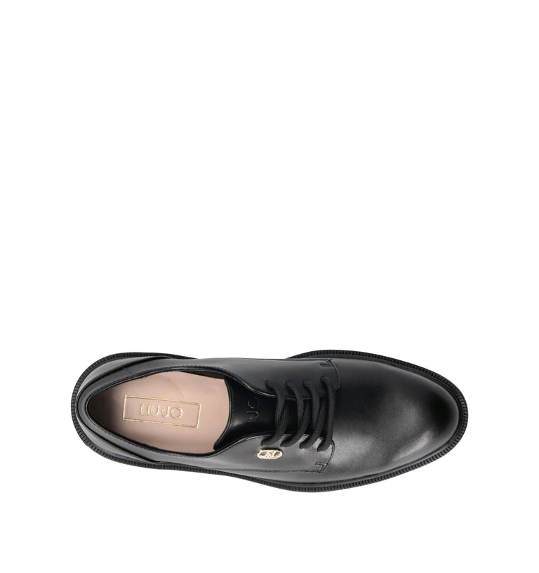 LIU JO Stringata donna nera in pelle