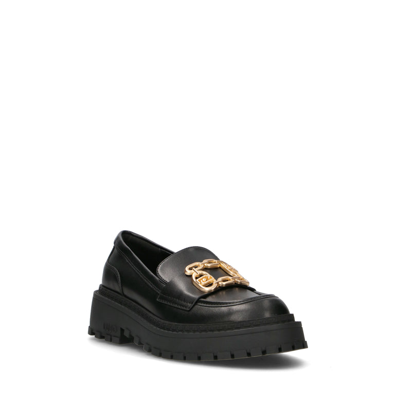 LIU JO Mocassino donna nero in pelle