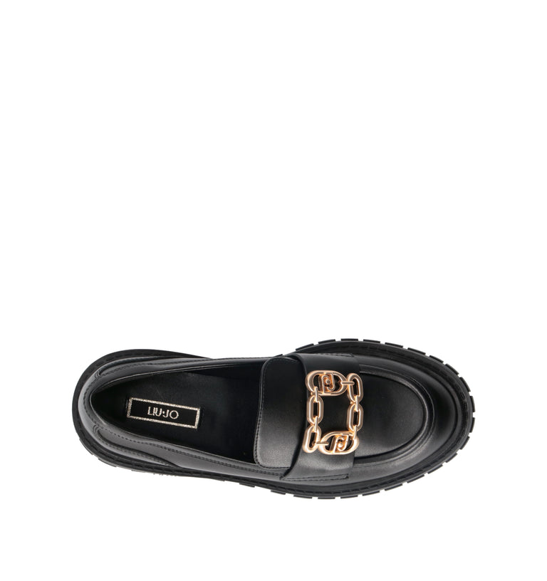 LIU JO Mocassino donna nero in pelle