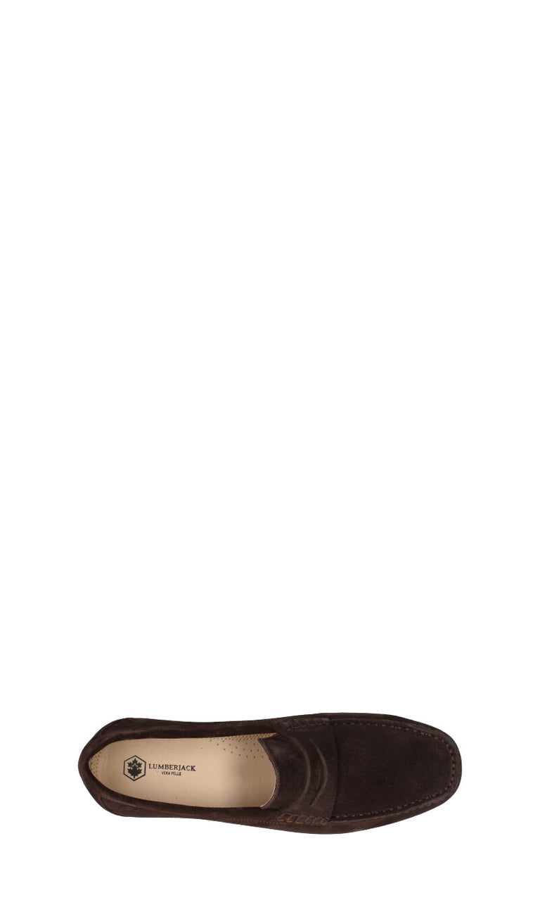LUMBERJACK Mocassino uomo marrone in suede
