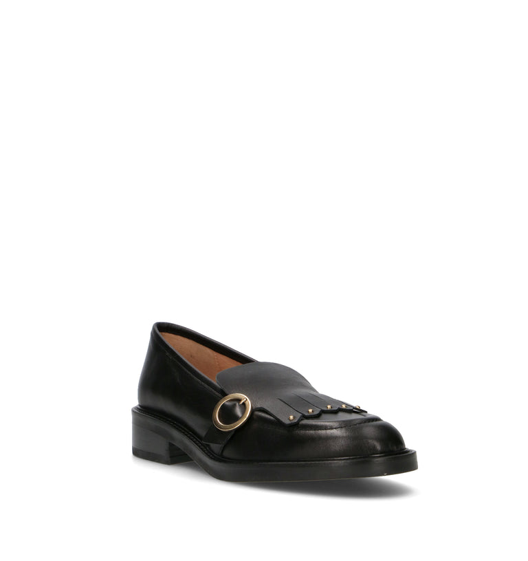 STATUS Mocassino donna nero in pelle